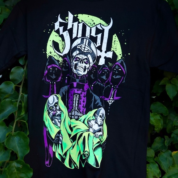 GHOST NEON GRAPHIC ROCK TSHIRT - Picture 1 of 1